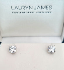 Platinum Brilliant Cut  Lab Grown Diamond Stud Earrings 1.10ct (D VVS1)