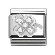Nomination SilverShine Clover Cubic Zirconia Charm