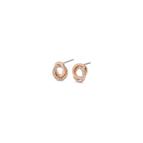 Pilgrim Rose Gold Plated Crystal Studs