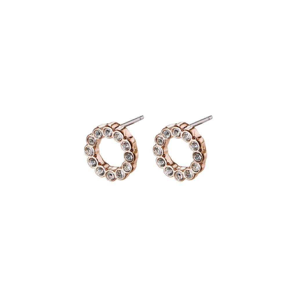 Pilgrim Rose Gold Plated Crystal Studs
