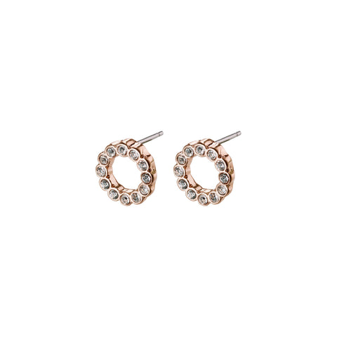 Pilgrim Rose Gold Plated Crystal Studs