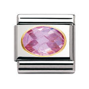 Nomination Pink Faceted Cubic Zirconia