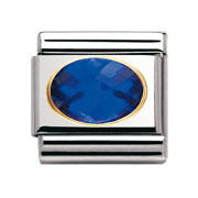 Nomination Blue Faceted Cubic Zirconia