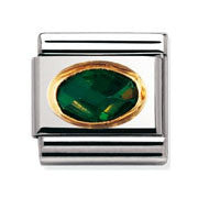Nomination Emerald Green Faceted Cubic Zirconia