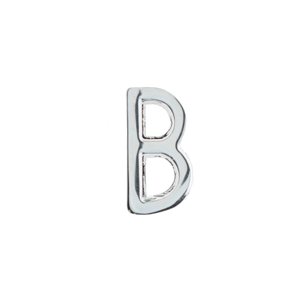 Buckle Up Silver B Charm
