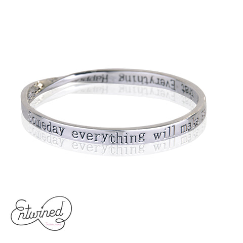 Entwined Everything Happens For... Silver Bangle