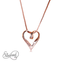 Entwined Best Friends.. Necklace Rose Gold Plated