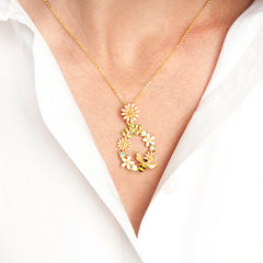 Secret Garden Bumble Bee & Floral Necklace