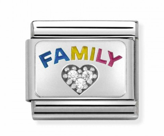 Nomination Family CZ Heart Charm