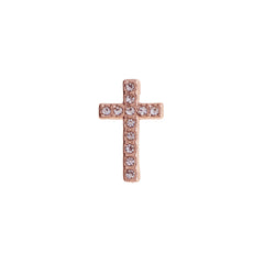 Buckle Up Rose Gold Cross With Crystals