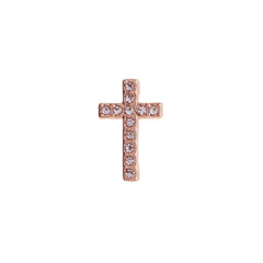 Buckle Up Silver Cross With Crystals