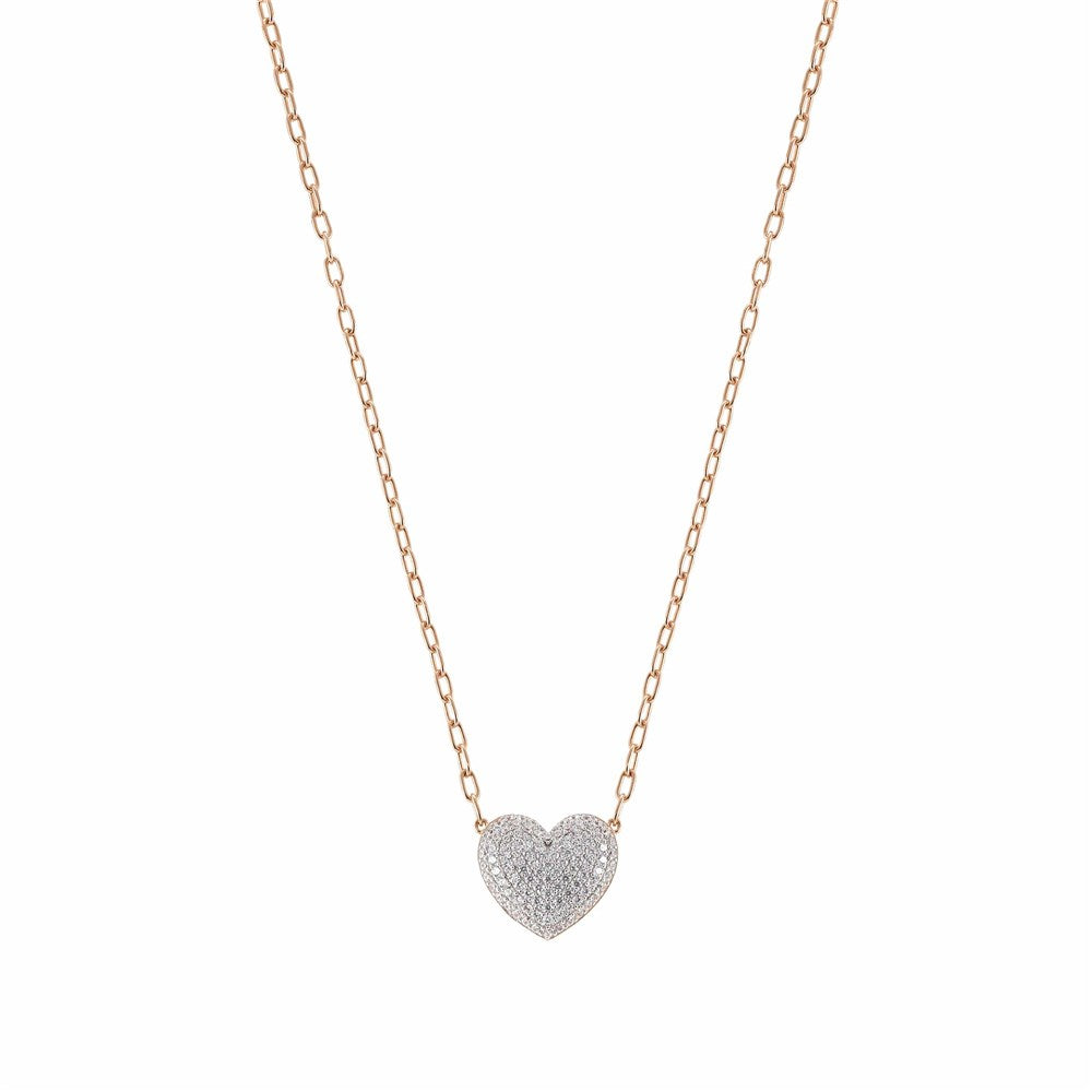 NOMINATION ROSE GOLD CRYSTAL HEART EASYCHIC NECKLACE