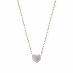 NOMINATION ROSE GOLD CRYSTAL HEART EASYCHIC NECKLACE