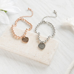 Personalised Heart Charm Bracelet