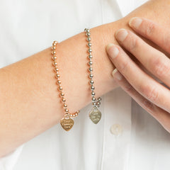 Personalised Heart Charm Bracelet