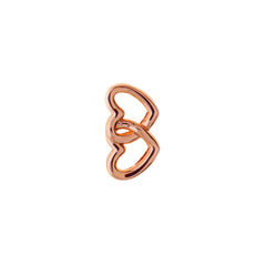 Buckle U Rose Gold Double Heart Charm