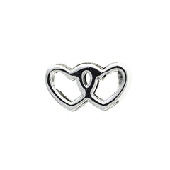 Buckle U Rose Gold Double Heart Charm