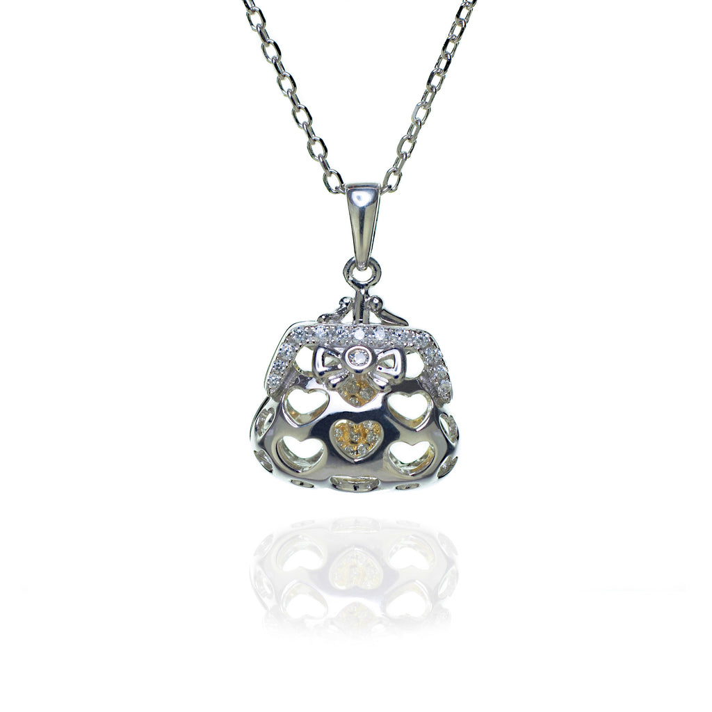 Sterling Silver Purse Necklace