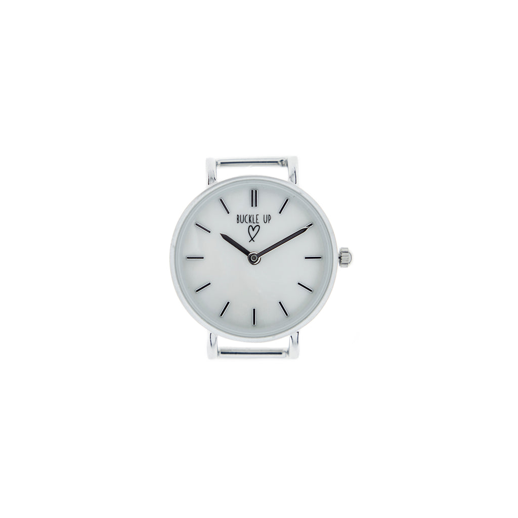 Buckle Up Silver Time Piece