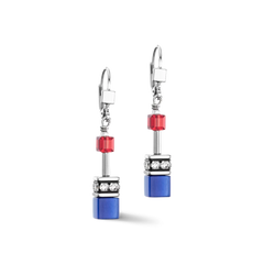 GeoCUBE® Iconic earrings silver-royal 2838/20-0330