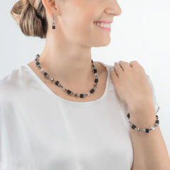 GeoCUBE® Iconic - Precious Onyx Crystal-Black Necklace  4018/10-1318