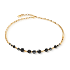 Necklace Pure Spheres gold-black  4089/10-1316