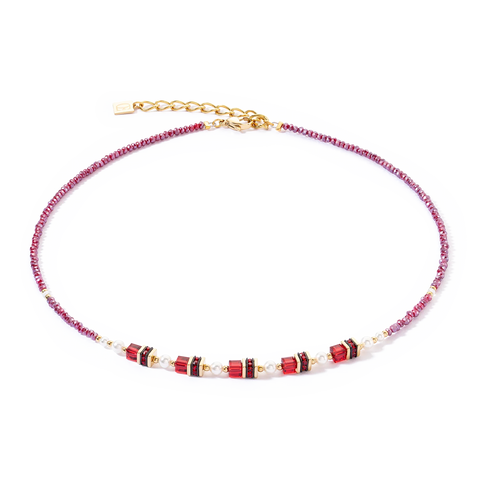 Sparkling Princess necklace gold-red 4567/10-0300