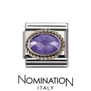 Nomination Purple Silver Twist Charm