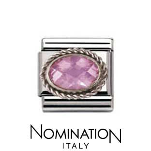 Nomination Pink Silver Twist Charm