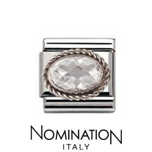 Nomination White Silver Twist Charm