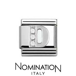 Nomination Classic CZ Silver Letter D