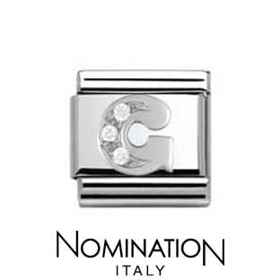 Nomination Classic CZ Silver Letter G