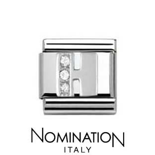 Nomination Classic CZ Silver Letter H