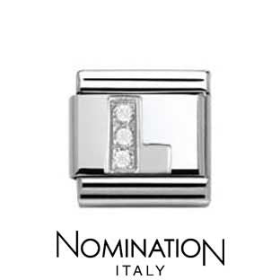 Nomination Classic CZ Silver Letter L