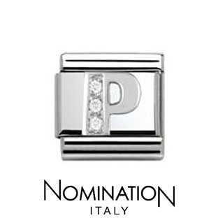 Nomination Classic CZ Silver Letter P