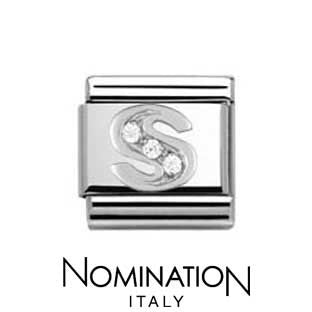 Nomination Classic CZ Silver Letter S