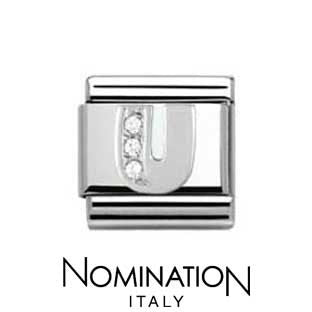 Nomination Classic CZ Silver Letter U