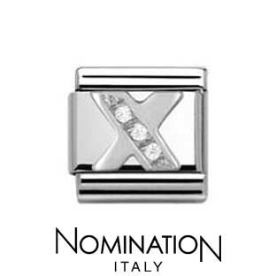 Nomination Classic CZ Silver Letter X