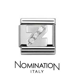 Nomination Classic CZ Silver Letter Z