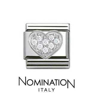 Nomination SilverShine Cubic Zirconia Heart Charm
