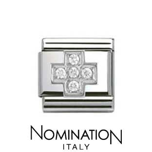 Nomination SilverShine Cross Cubic Zirconia Charm