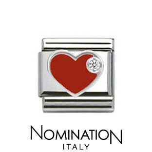 Nomination SilverShine Red Heart Charm