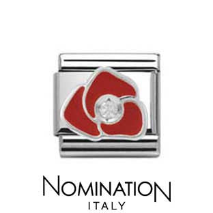 Nomination SilverShine Red Rose Charm