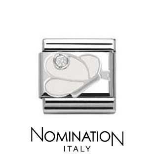 Nomination SilverShine White Butterfly Charm