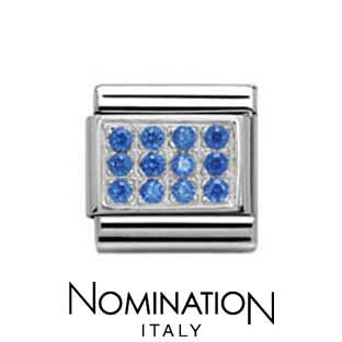 Nomination Blue Pavé Charm