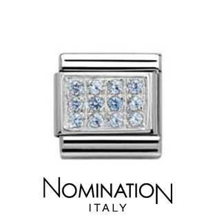 Nomination light Blue Pave Charm