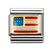 Nomination America Flag Charm