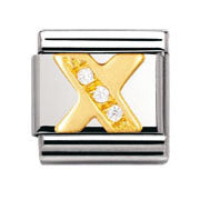 Nomination Letter X with Cubic Zirconia.     Ref: 030301 24