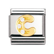 Nomination Letter C with Cubic Zirconia.     Ref: 030301 03