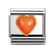 Nomination Pink Coral Heart Charm